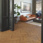 Ламінат Quick-Step Impressive patterns Дуб шеврон коричневий IPA4162